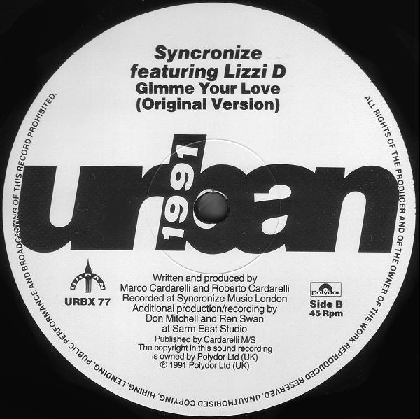 Syncronize : Gimme Your Love (12")