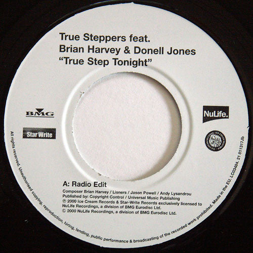 True Steppers Feat. Brian Harvey & Donell Jones : True Step Tonight (7", Jukebox)