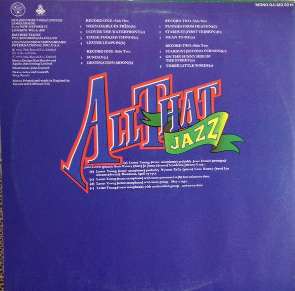 Lester Young : All That Jazz (2xLP, Album)