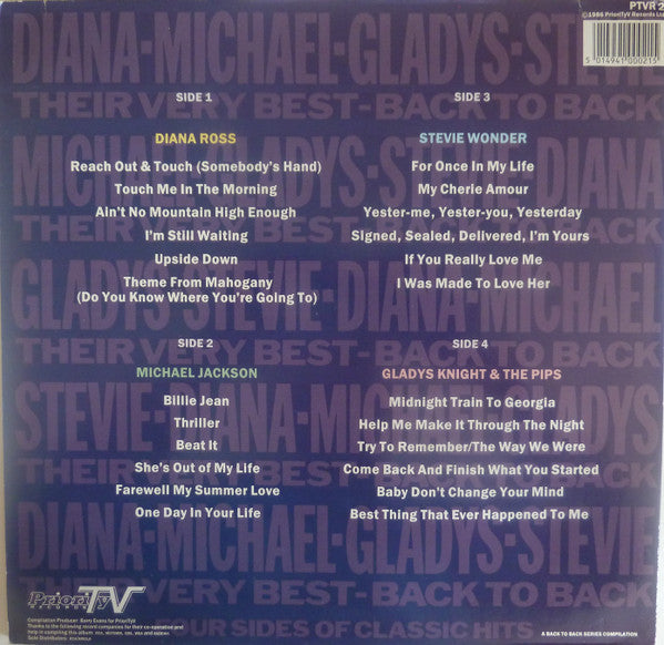 Various : Diana - Michael - Gladys - Stevie - Their Very Best - Back To Back (2xLP, Comp, Gat)