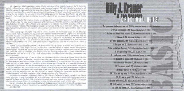 Billy J. Kramer & The Dakotas : Original Hits (CD, Comp)