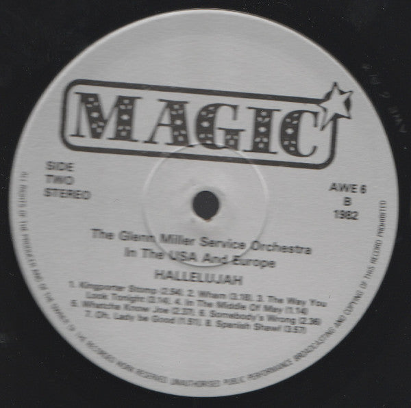 The Glenn Miller Service Orchestra : Hallelujah (LP, Comp, Mono)