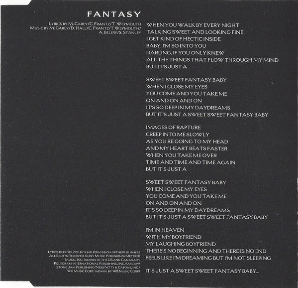 Mariah Carey : Fantasy (CD, Single, CD1)