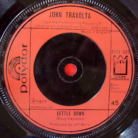 John Travolta : Whenever I'm Away From You (7")