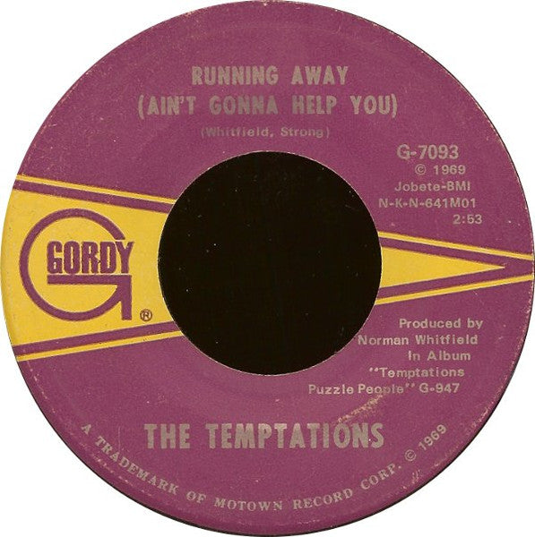 The Temptations : I Can't Get Next To You (7", Ame)