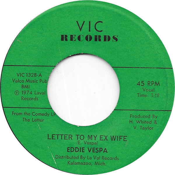 Eddie Vespa : Letter To My Ex Wife  (7", Single)