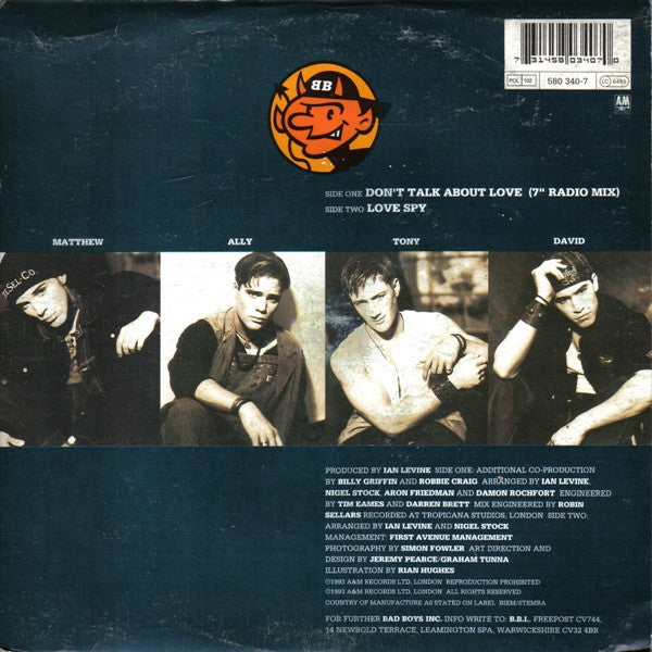 Bad Boys Inc. : Don't Talk About Love (7", Single)