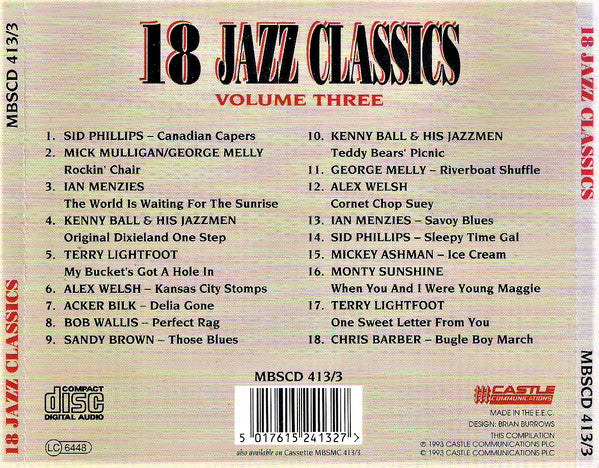 Various : 18 Jazz Classics Volume Three (CD, Comp)