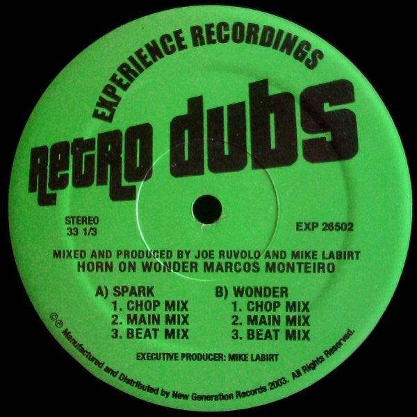 Joe Ruvolo & Mike Labirt : Retro Dubs (12")
