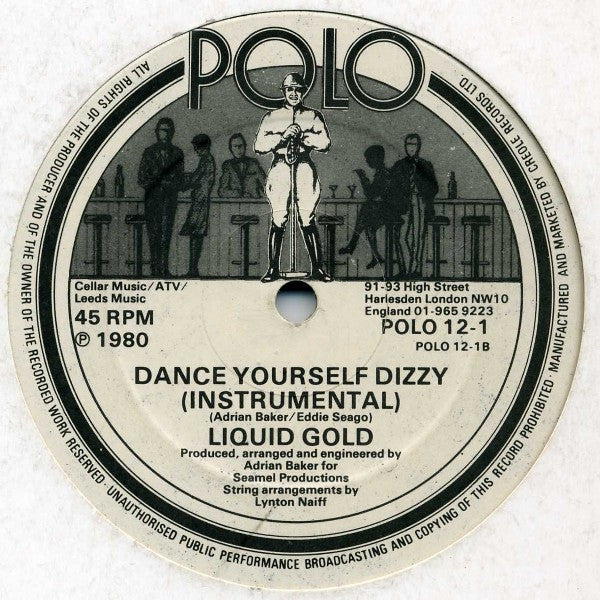 Liquid Gold : Dance Yourself Dizzy (12", Single, Bla)