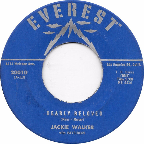 Jackie Walker With The Baysiders : I'm Always Chasing Rainbows (7", Single)