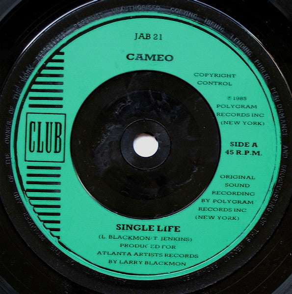 Cameo : Single Life (7", Single)