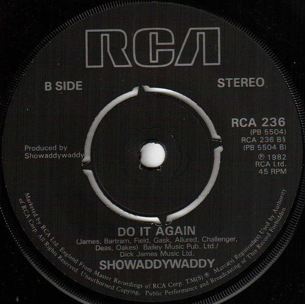 Showaddywaddy : Who Put The Bomp (In The Bomp-A-Bomp-A-Bomp) (7", Single)