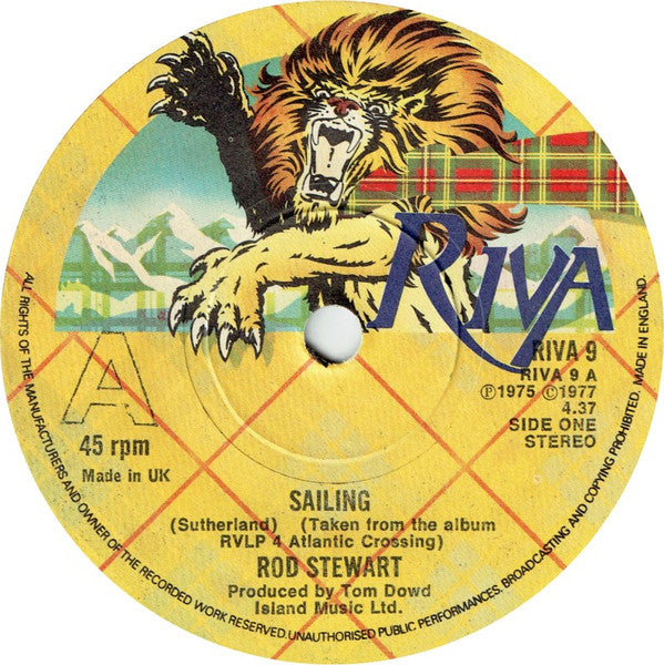 Rod Stewart : Sailing (7", Single, RE)