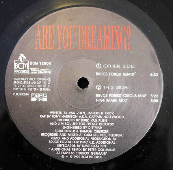 Twenty 4 Seven Featuring Captain Hollywood : Are You Dreaming? (12")