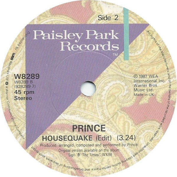 Prince : U Got The Look (7", Single, Pap)
