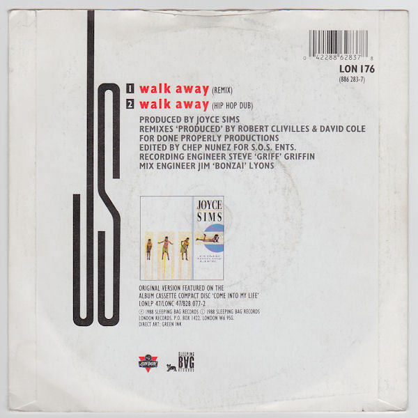 Joyce Sims : Walk Away (7", Single, Sil)