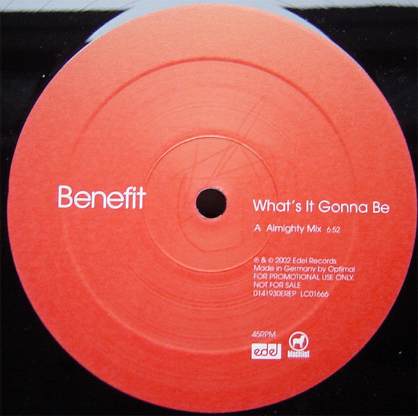 Benefit (3) : What's It Gonna Be (12", Promo)
