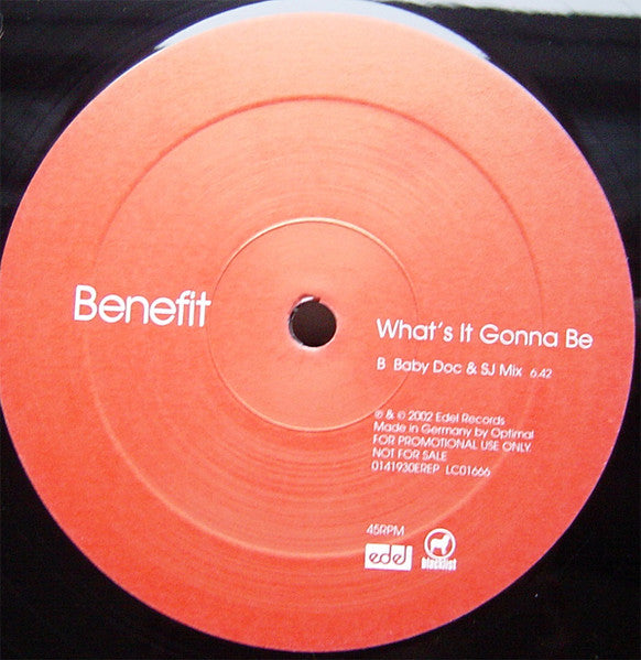 Benefit (3) : What's It Gonna Be (12", Promo)