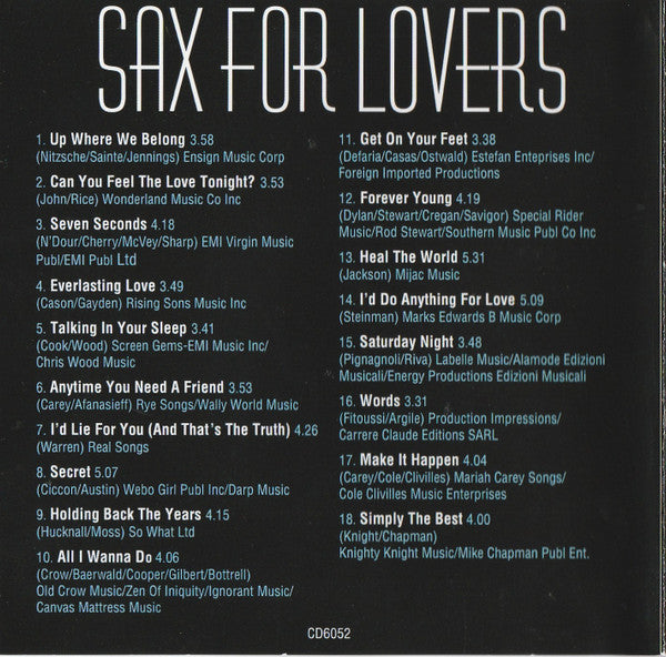 Various : Sax For Lovers (CD, Comp)