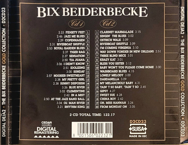 Bix Beiderbecke : The Bix Beiderbecke Gold Collection (2xCD, Comp)