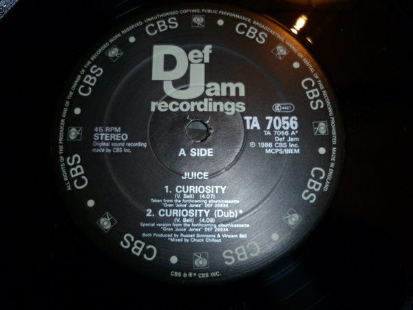 Oran 'Juice' Jones : Curiosity (12")