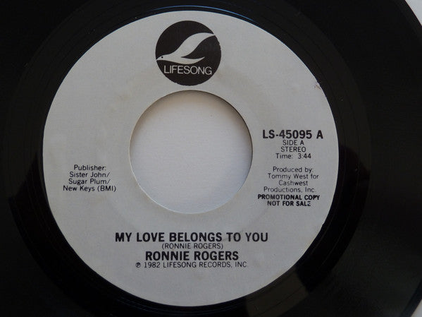 Ronnie Rogers : My Love Belongs To You (7", Single, Promo)