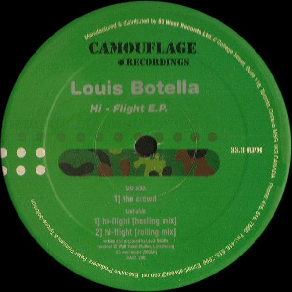 Louis Botella : Hi-Flight E.P. (12", EP)