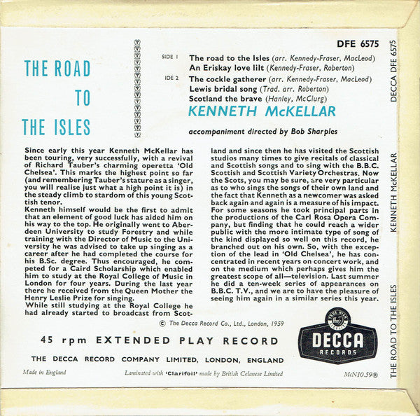 Kenneth McKellar : The Road To The Isles (7", EP, Pus)