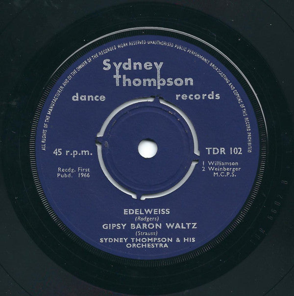 Sydney Thompson And His Orchestra : Saunters / Waltzes (7", EP)