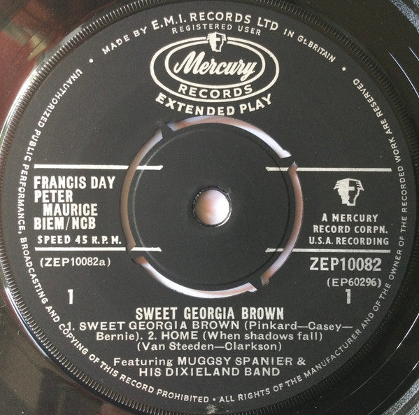 Muggsy Spanier And His Dixieland Band : Sweet Georgia Brown (7", EP)