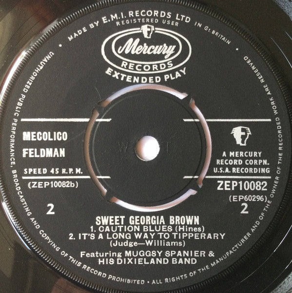 Muggsy Spanier And His Dixieland Band : Sweet Georgia Brown (7", EP)