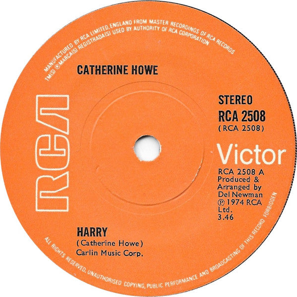 Catherine Howe : Harry (7", Single)