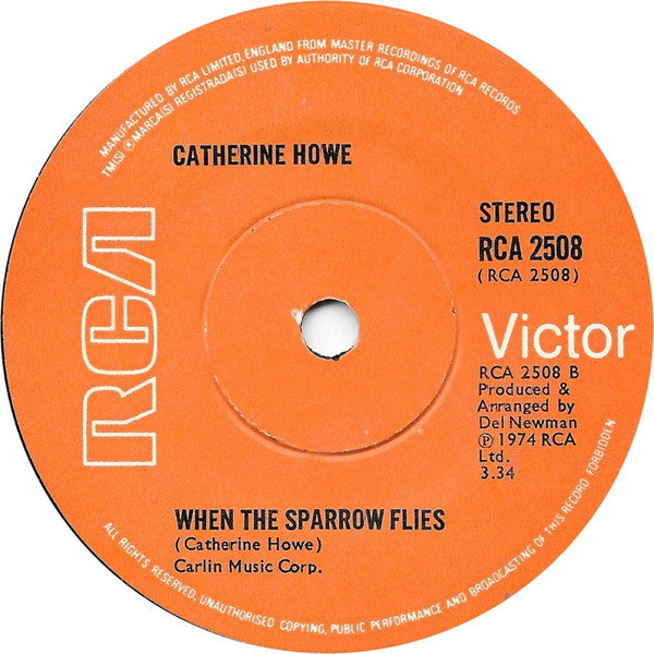 Catherine Howe : Harry (7", Single)