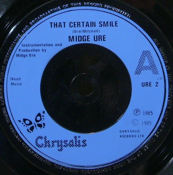 Midge Ure : That Certain Smile (7", Single, Blu)