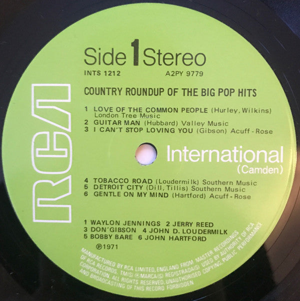 Various : Country Roundup Of The Big Pop Hits (LP, Comp)