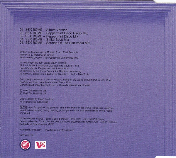 Tom Jones And Mousse T. : Sex Bomb (CD, Single)