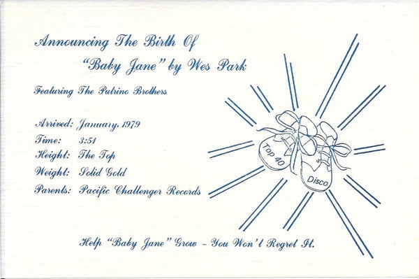 Wes Park (2) : Baby Jane (7")