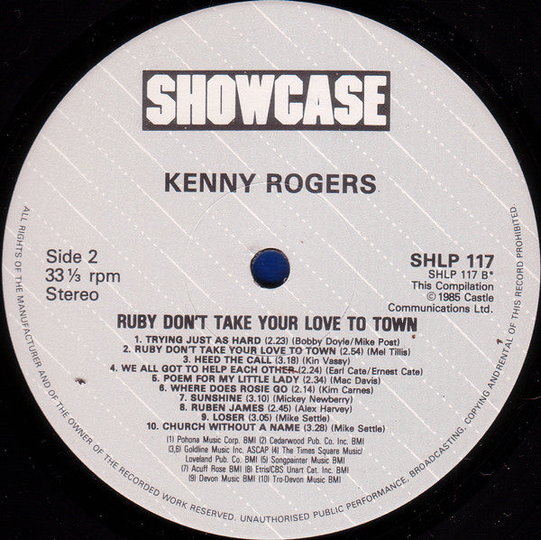 Kenny Rogers : Ruby Don't Take Your Love To Town (LP, Comp)