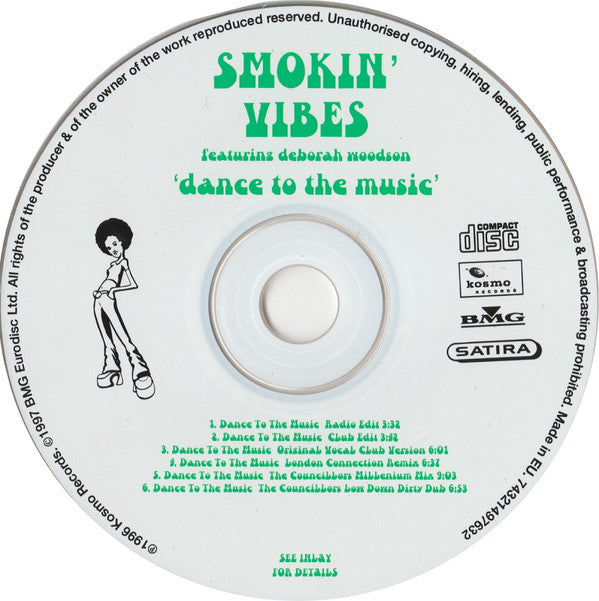 Smokin' Vibes Featuring Deborah Woodson : Dance To The Music (CD, Single)