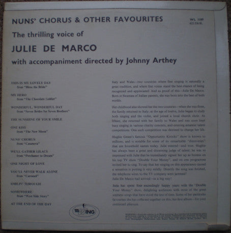 Julie De Marco : Nun's Chorus & Other Favourites (LP, Album)