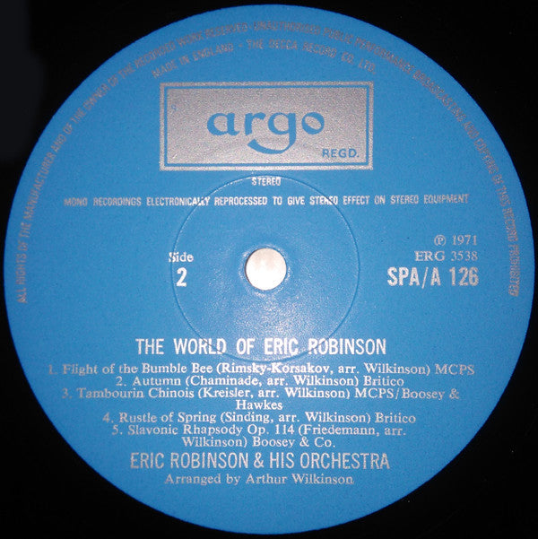 Eric Robinson And His Orchestra : The World Of Eric Robinson (LP, Comp)