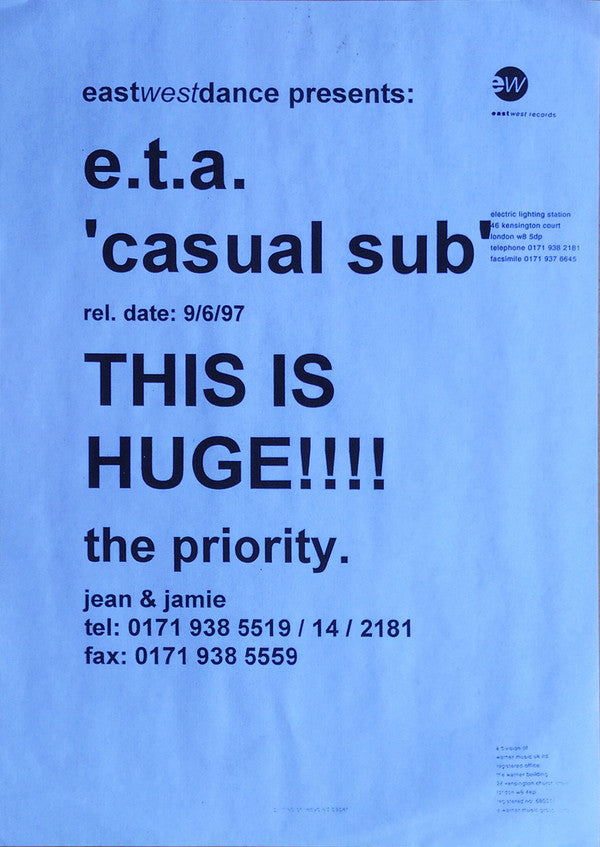 ETA : Casual Sub (12", Promo)