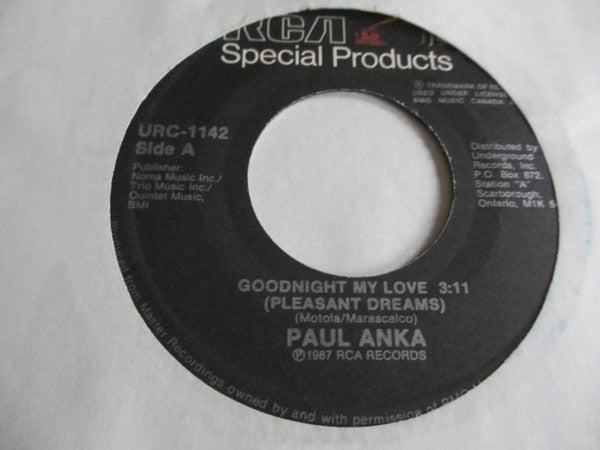 Paul Anka : Goodnight My Love (Pleasant Dreams) (7")