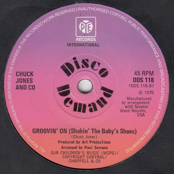 Chuck Jones & Company : Boo On You (Shakin' The Baby's Shoes) (7", Single, Promo)