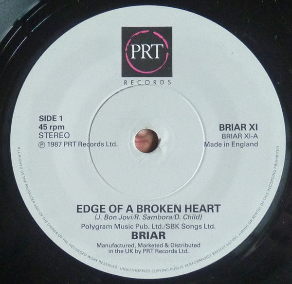 Briar : Edge Of A Broken Heart (7", S/Edition)