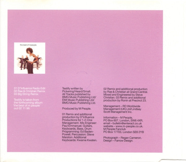 M People : Testify (The Remixes) (CD, Single)
