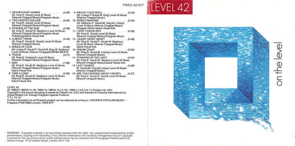 Level 42 : On The Level (CD, Comp)