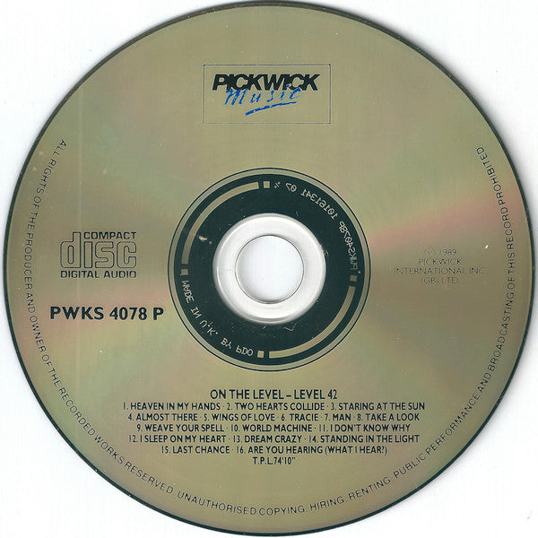 Level 42 : On The Level (CD, Comp)