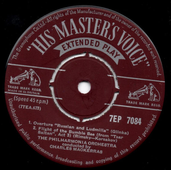 Philharmonia Orchestra Conducted By Sir Charles MacKerras : Russian Music (7", EP, Mono)